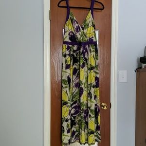 Wrap front bodice Maxi dress